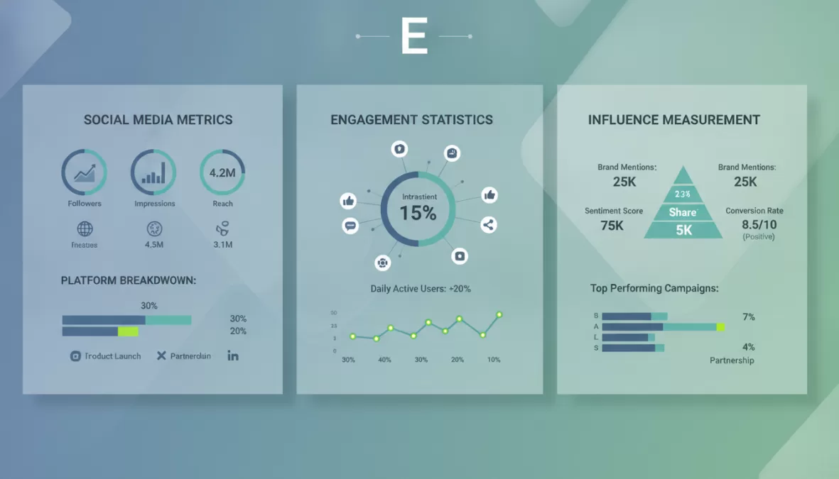 Social media influence and analytics visualization