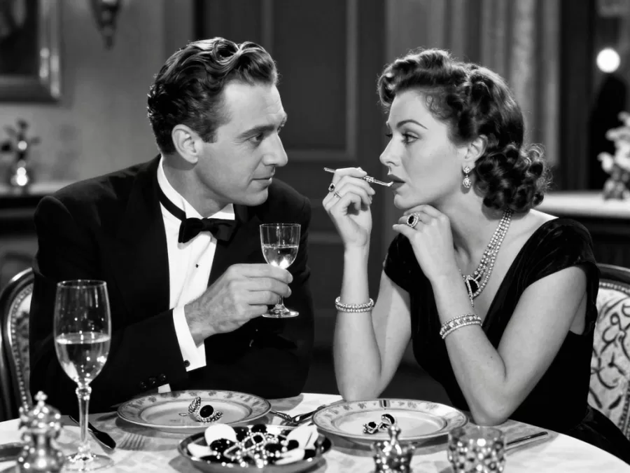 Sophisticated 1930s thieves in elegant European setting