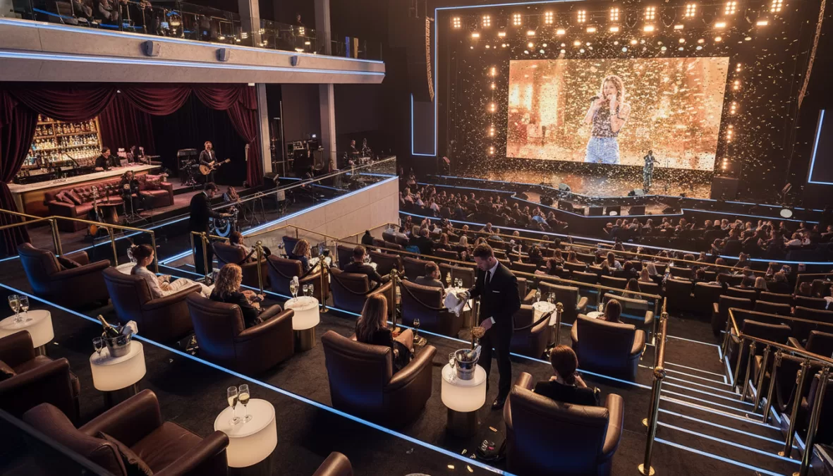 VIP concert experience showing premium seating and exclusive access