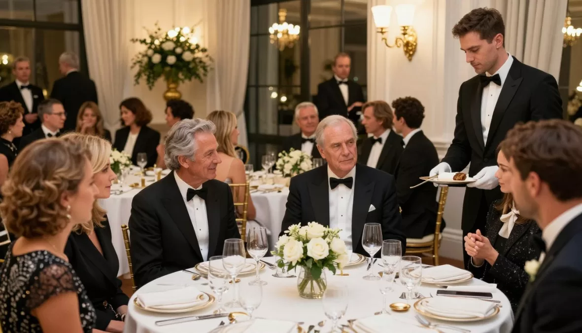 Wealthy family at exclusive luxury event