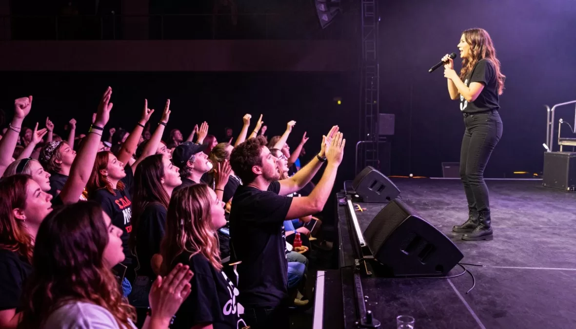 call her daddy live show event with alex cooper and enthusiastic audience members