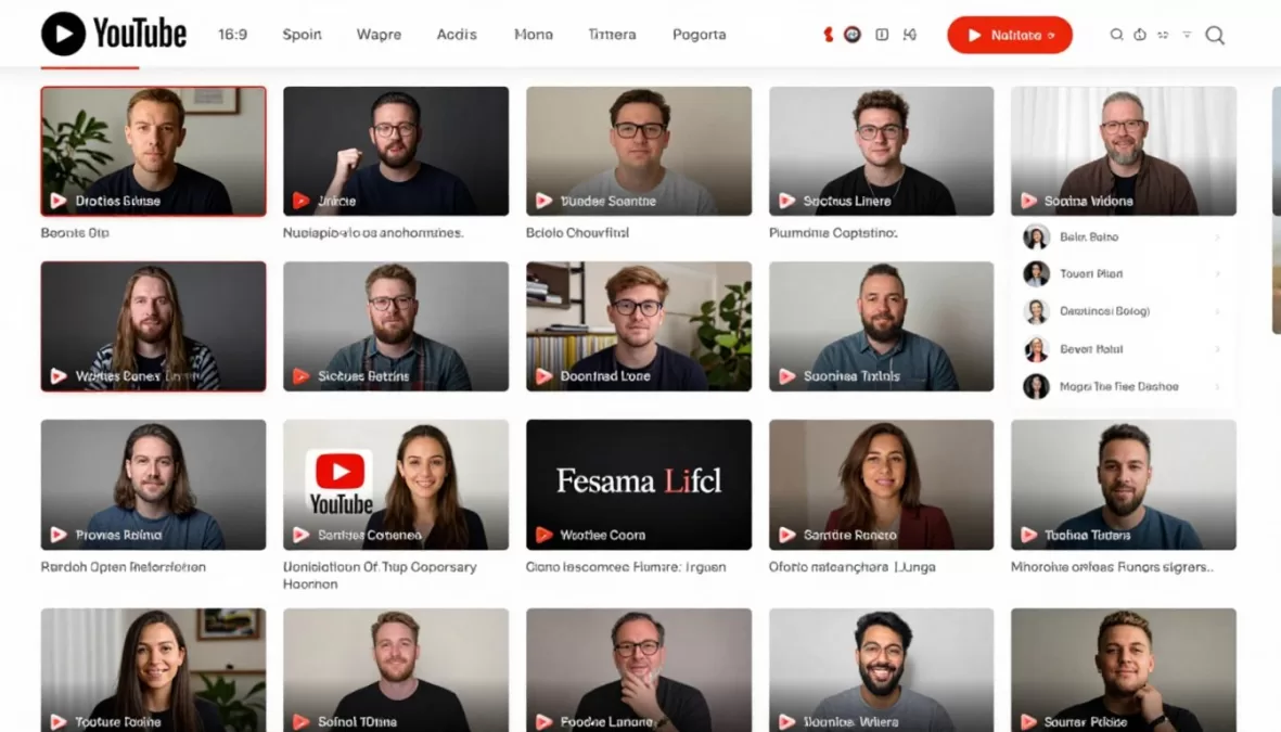 curated youtube homepage showing diverse podcast recommendations and subscriptions