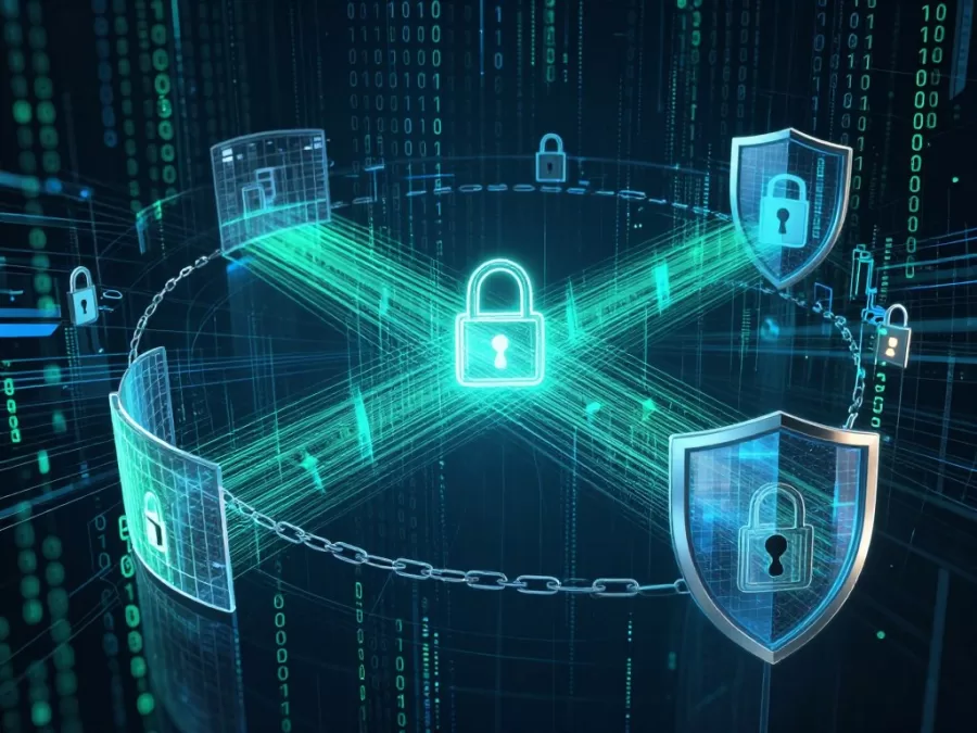 data security and encryption visualization