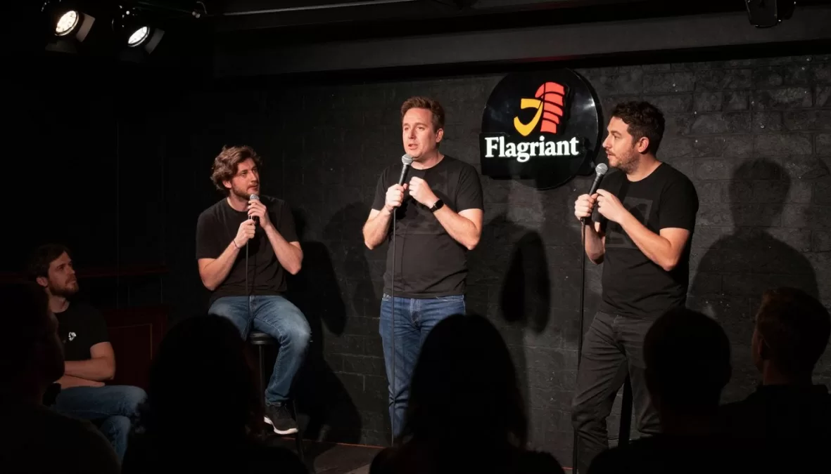 flagrant live show performance with audience enjoying stand-up comedy
