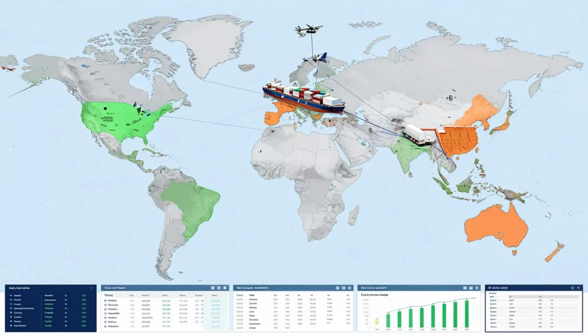 global supply chain logistics network visualization
