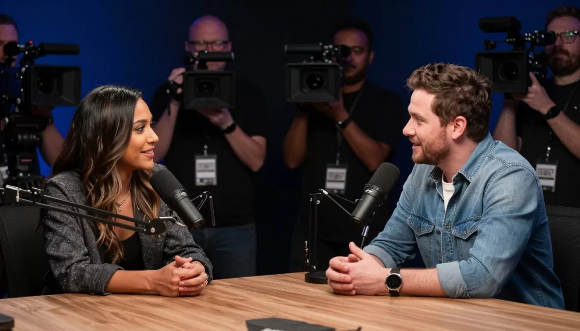 impaulsive podcast with celebrity guest in middle of compelling interview moment