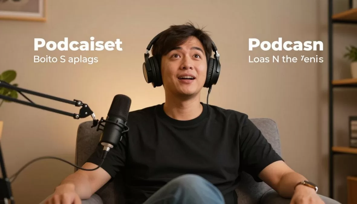 inspiring image of podcast listener embarking on their content discovery journey
