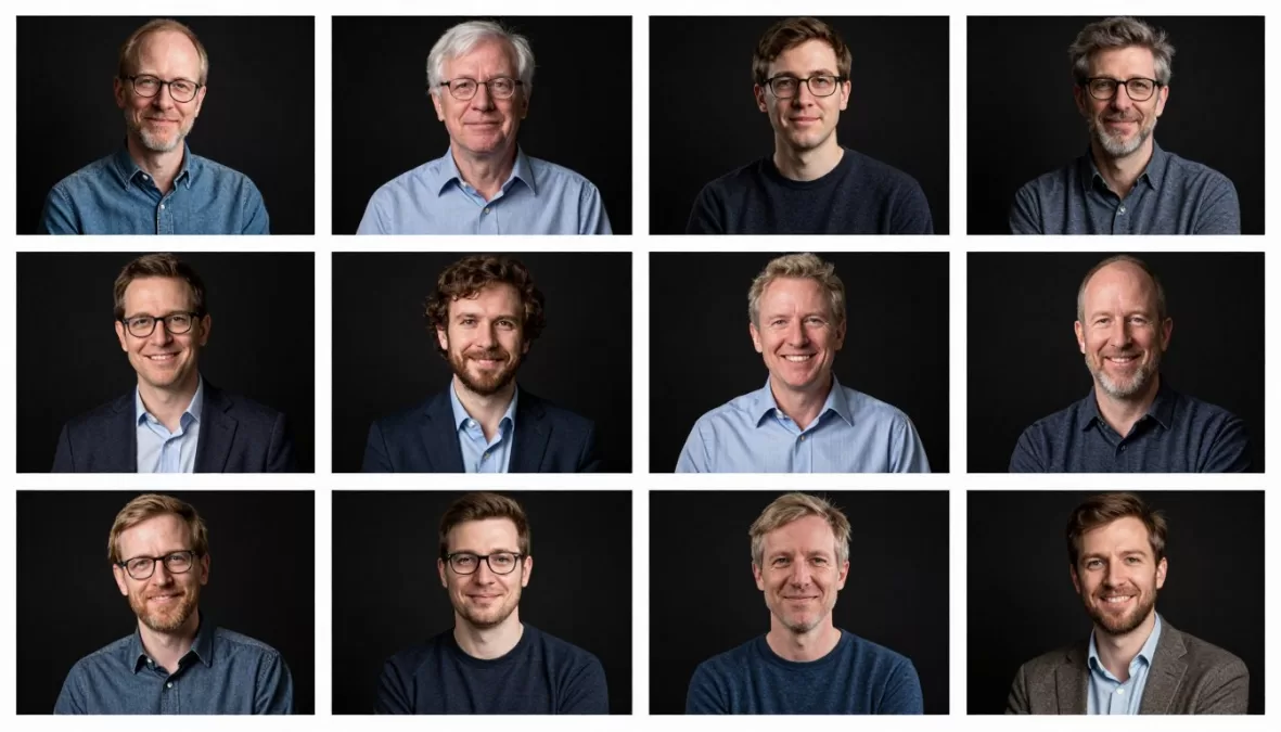 montage of notable lex fridman podcast guests from various scientific fields