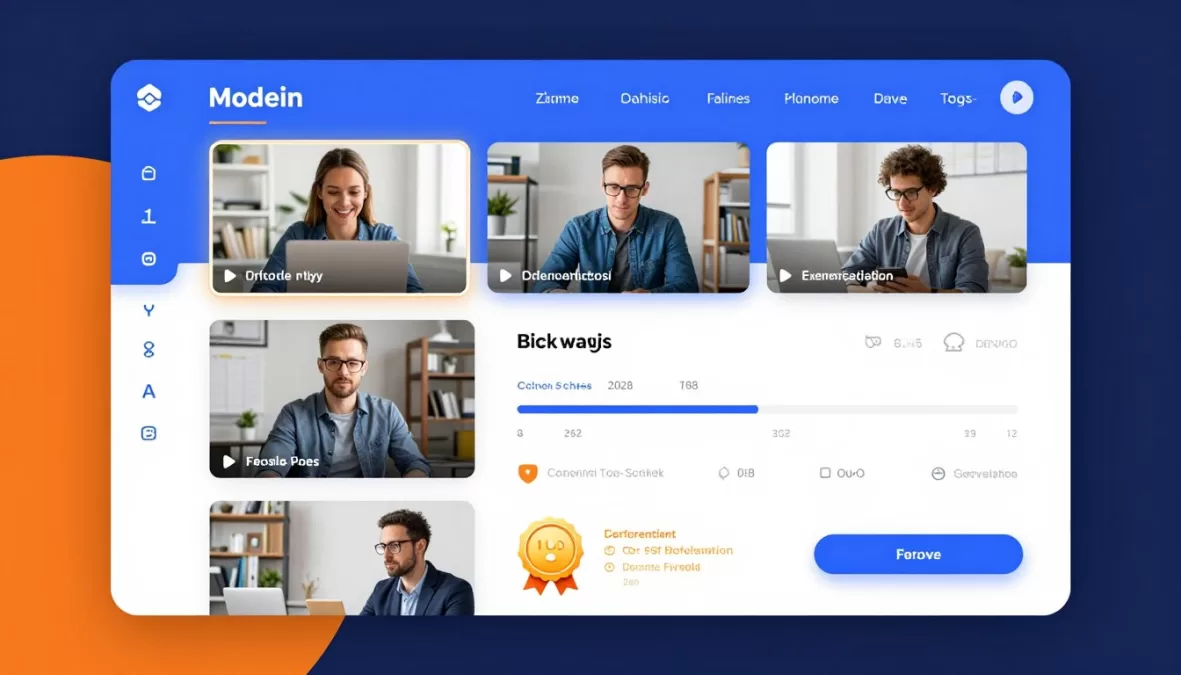 online learning platform interface for professional training
