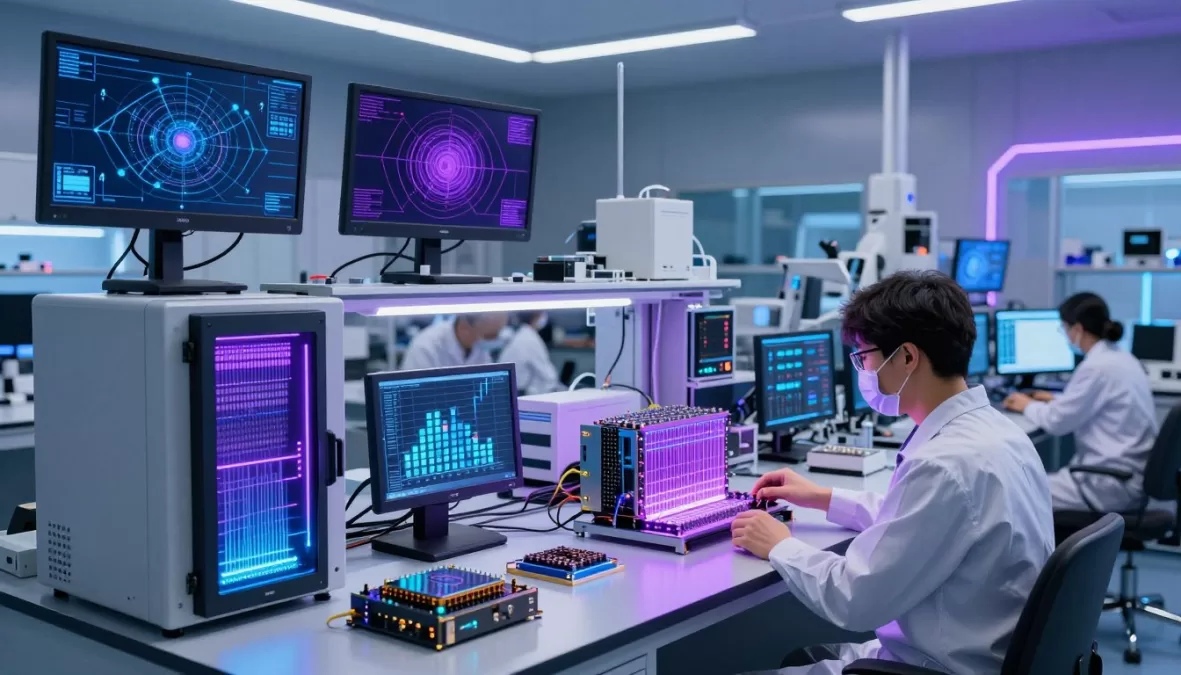 quantum computing laboratory with advanced hardware