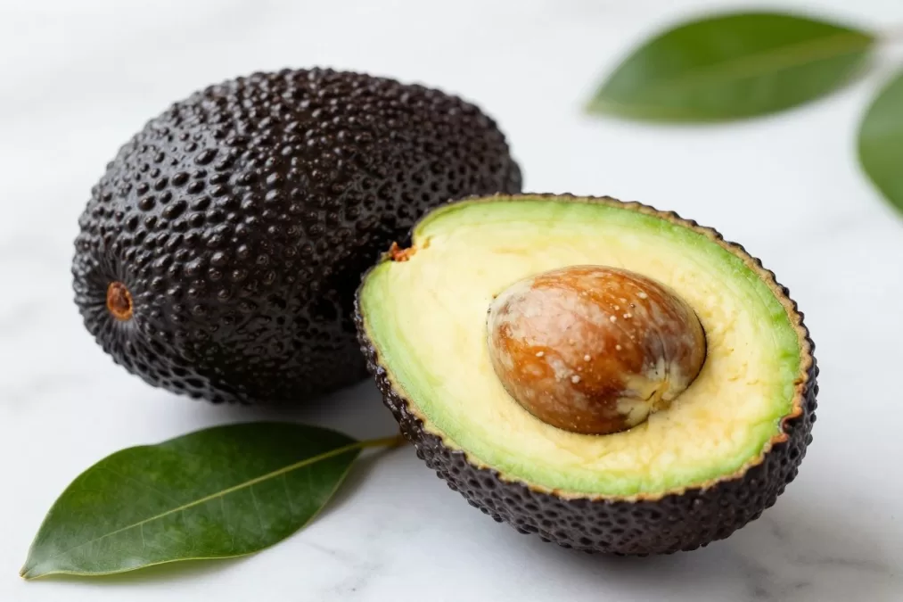 sliced avocado displaying creamy green flesh rich in healthy monounsaturated fats