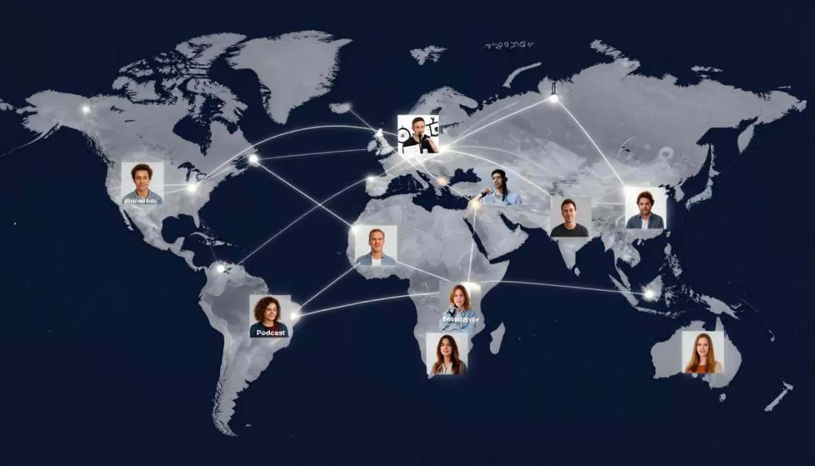 vibrant podcast community connecting across the world through digital platforms