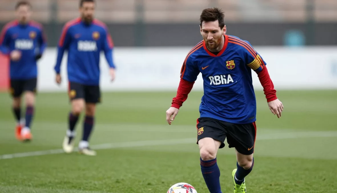 young Messi in Barcelona youth academy