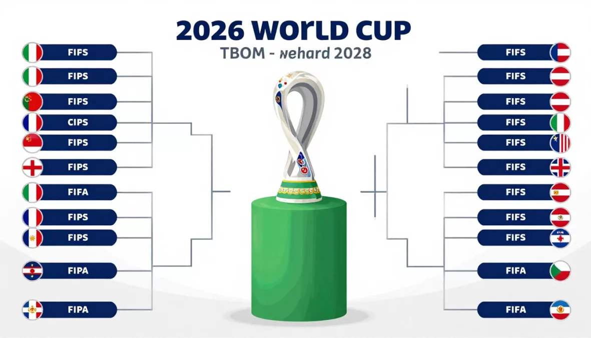 2026 FIFA World Cup tournament bracket showing 48 team format structure