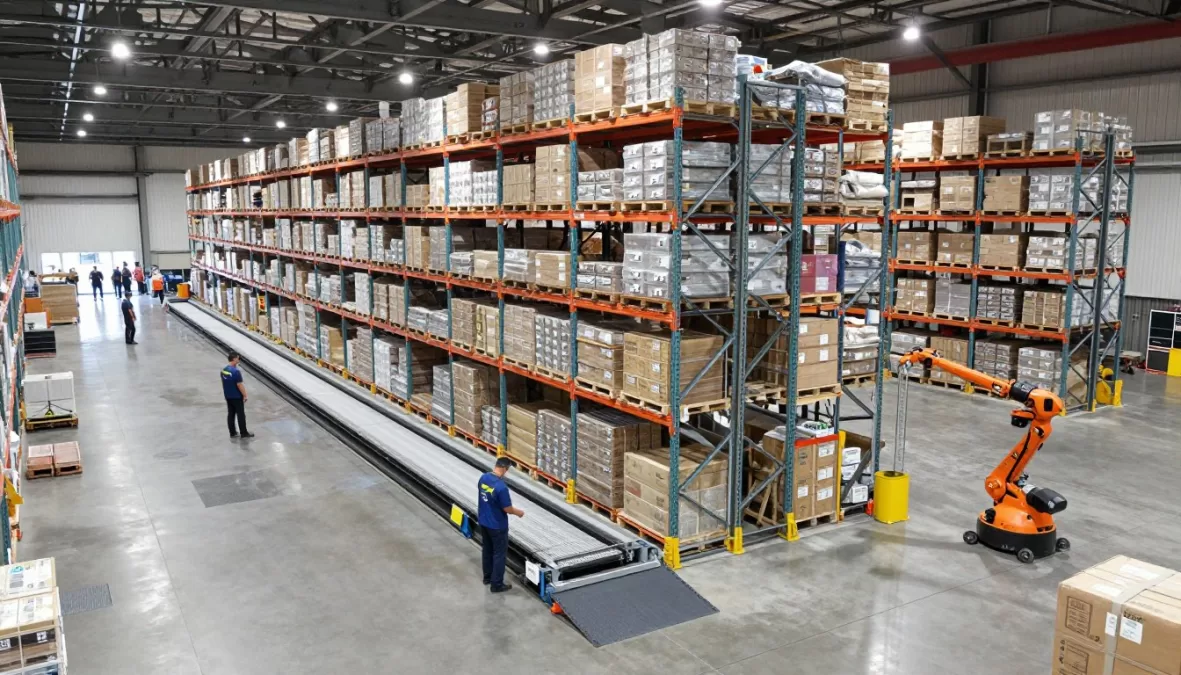 Amazon fulfillment center representing e-commerce dominance