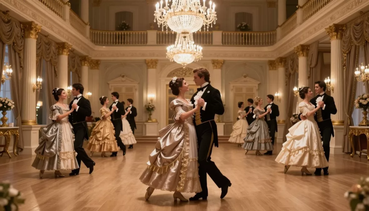Bridgerton Regency era ballroom scene