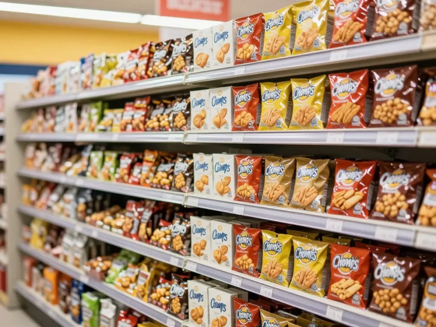 Chomps meat snacks displayed in retail store setting