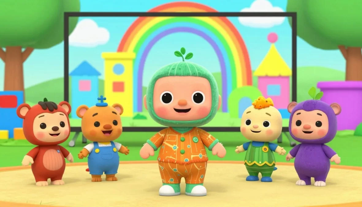 Cocomelon YouTube channel featuring colorful children's content and nursery rhymes