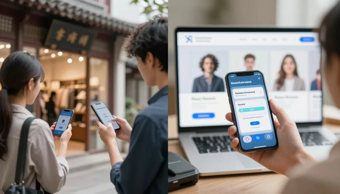 Consumer shopping trends showing digital integration and e-commerce platforms