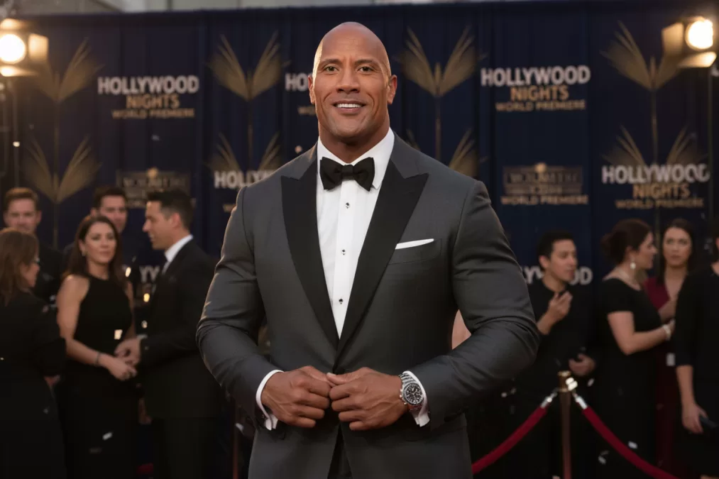 Dwayne Johnson at action movie premiere representing his 2026 box office success
