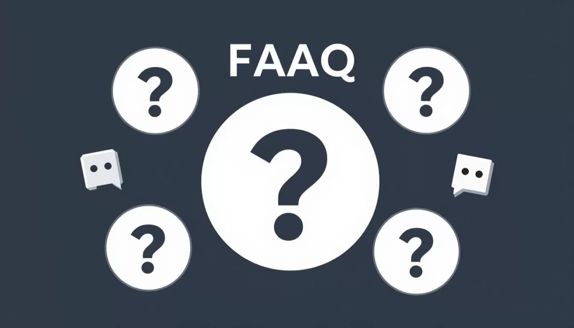 FAQ concept illustration for Roblox games with question marks and gaming elements