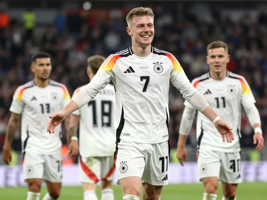 Florian Wirtz celebrating goal for Germany national team