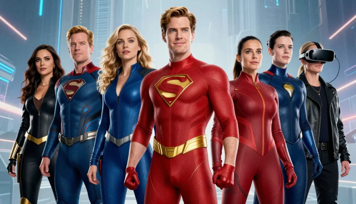 Futuristic vision of next generation superhero characters and storytelling