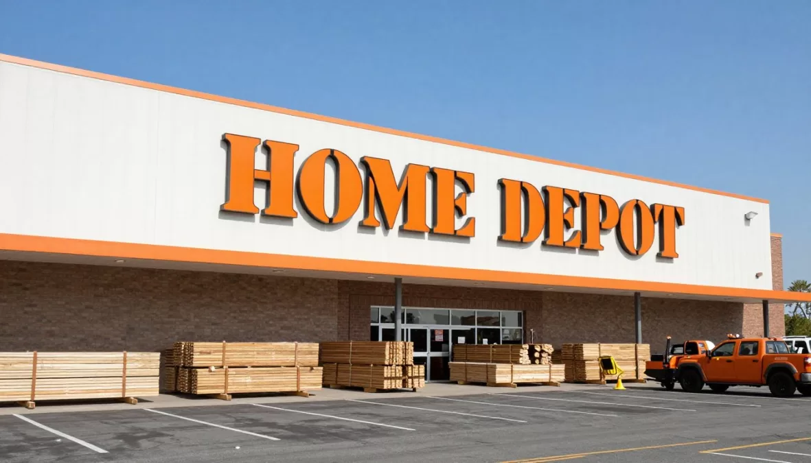 Home Depot store exterior representing home improvement retail leadership