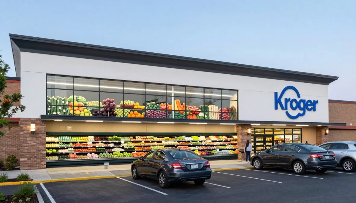 Kroger supermarket showcasing America's largest grocery retailer