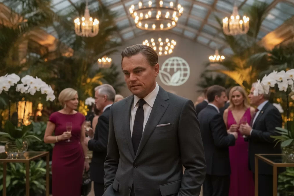 Leonardo DiCaprio at environmental event representing his selective project choices