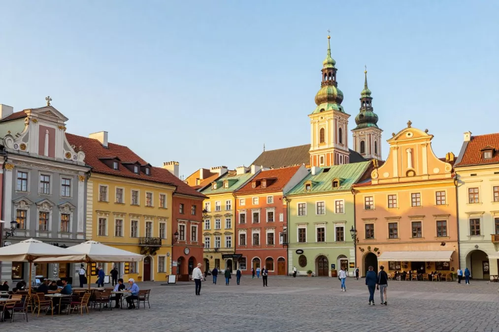 Lviv Ukraine old town square and architecture representing hidden European city gem