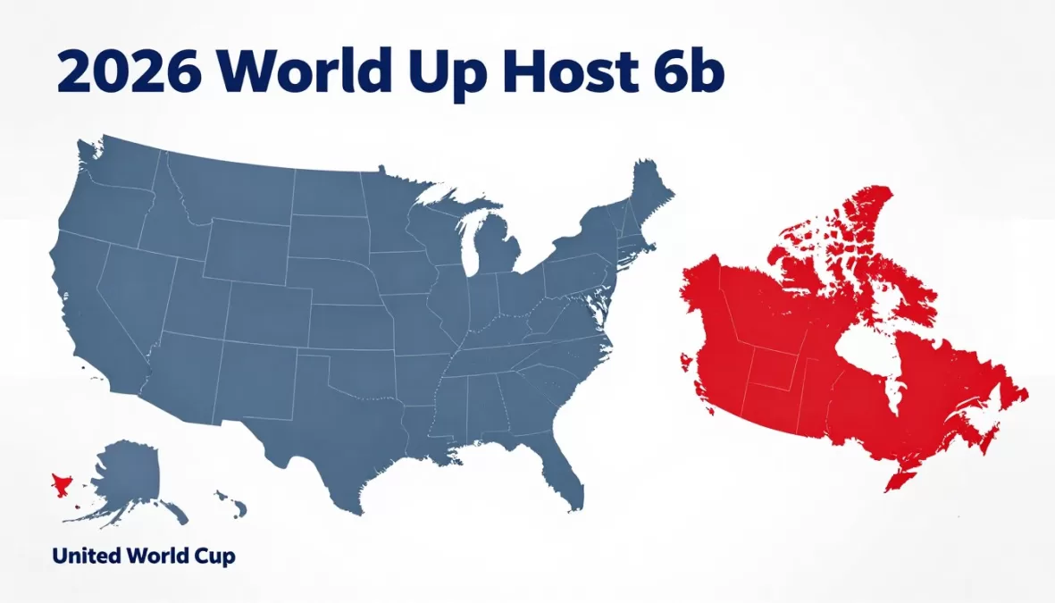 Map showing 2026 FIFA world cup host cities across North America
