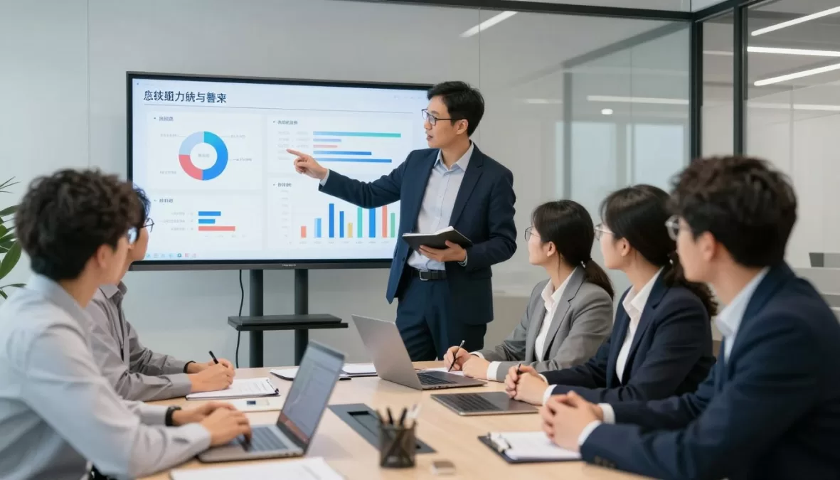 Marketing team analyzing consumer brand strategies and data