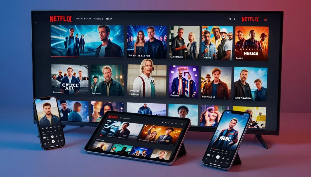 Netflix series streaming on multiple devices showing popular 2026 shows