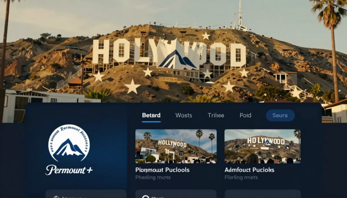 Paramount Global entertainment company studio mountain logo and streaming platform