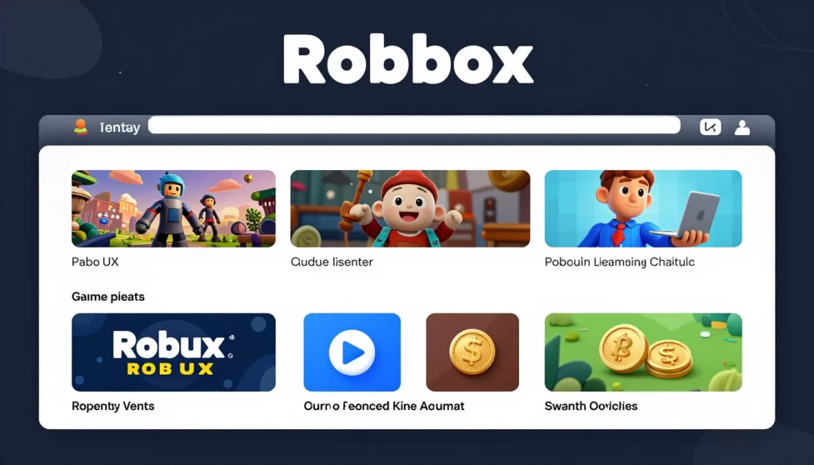 Roblox platform interface showing various game categories and premium features