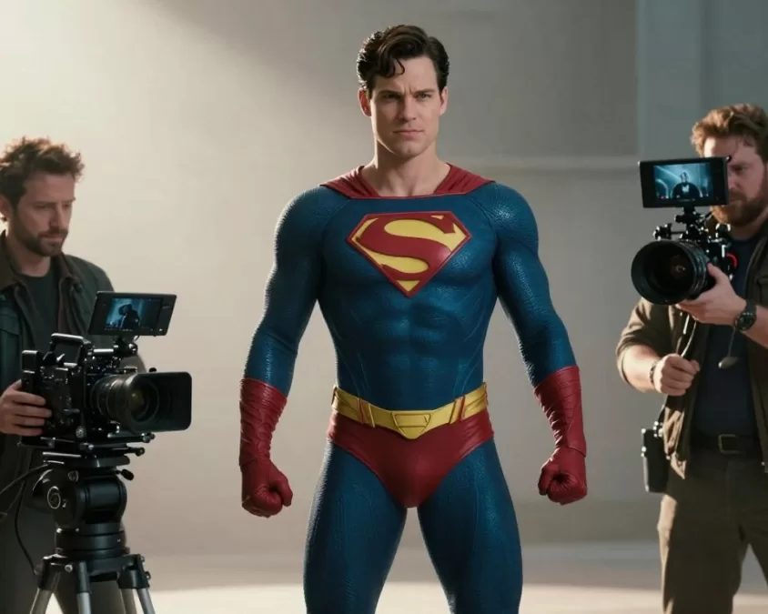 Stunning visual moment showcasing innovative cinematography or effects in superhero cinema