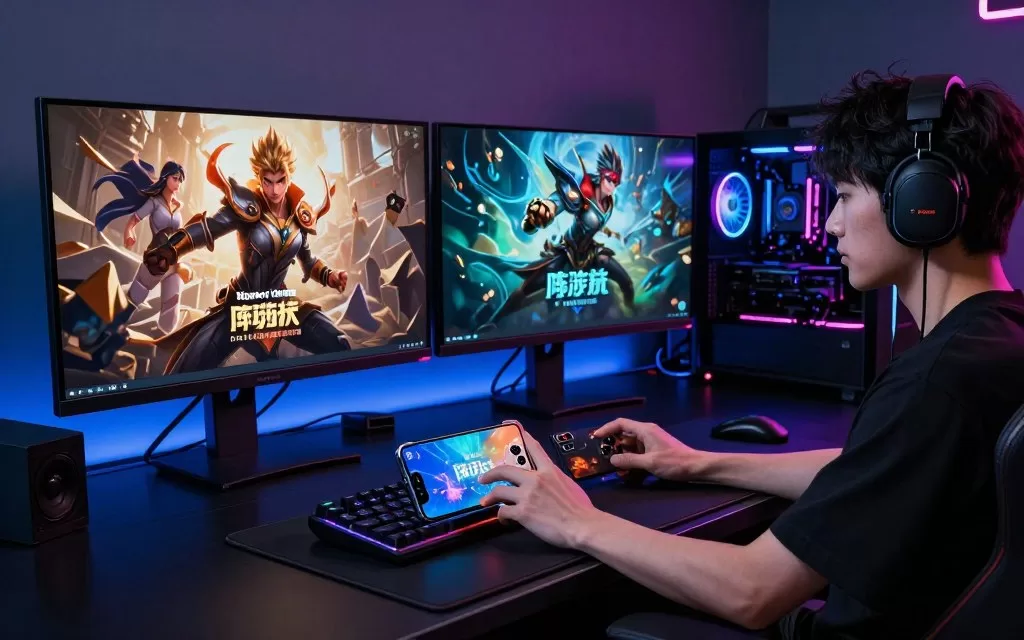 Tencent entertainment gaming platforms showing mobile and PC games interface