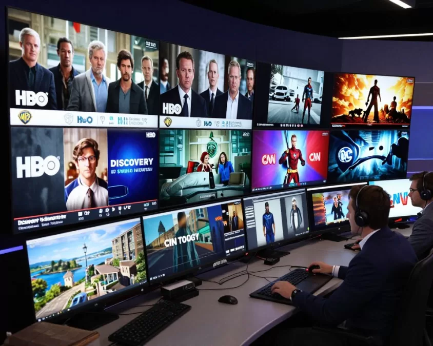 Warner Bros Discovery entertainment networks showing HBO and Discovery Channel content