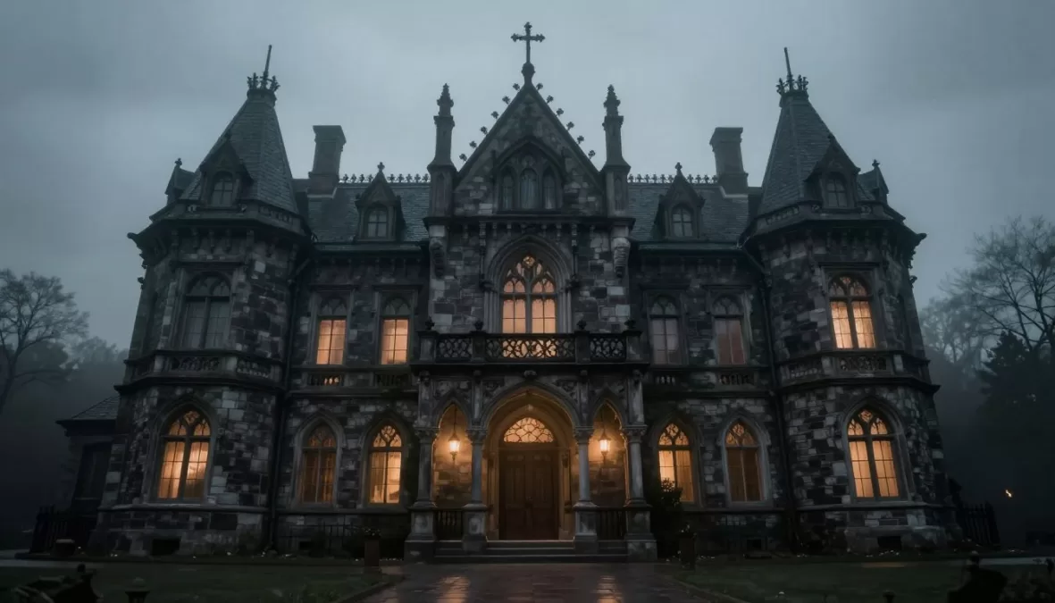 Wednesday Addams gothic school setting