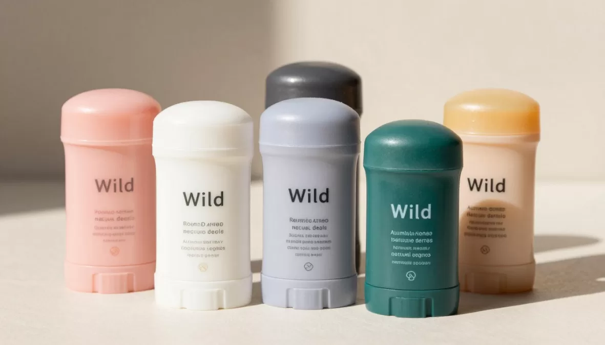 Wild natural deodorant refillable cases in multiple colors