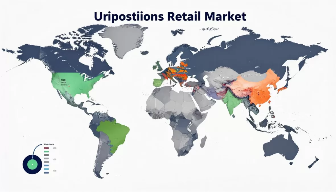 World map highlighting global retail market presence
