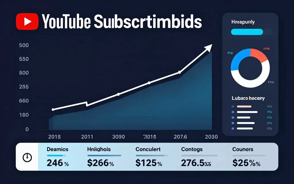 YouTube growth trends chart showing subscriber increase patterns