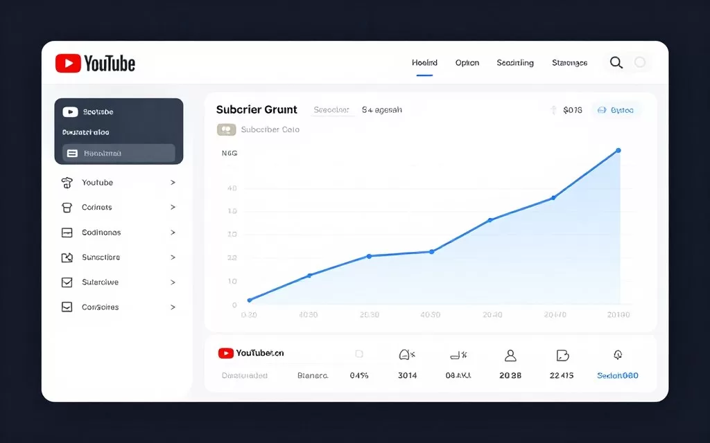 YouTube platform statistics and growth chart showing millions of subscribers trend