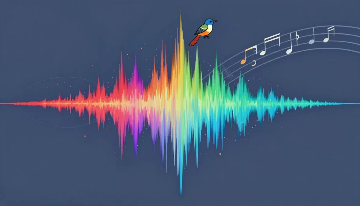 sound wave visualization of bird song frequencies