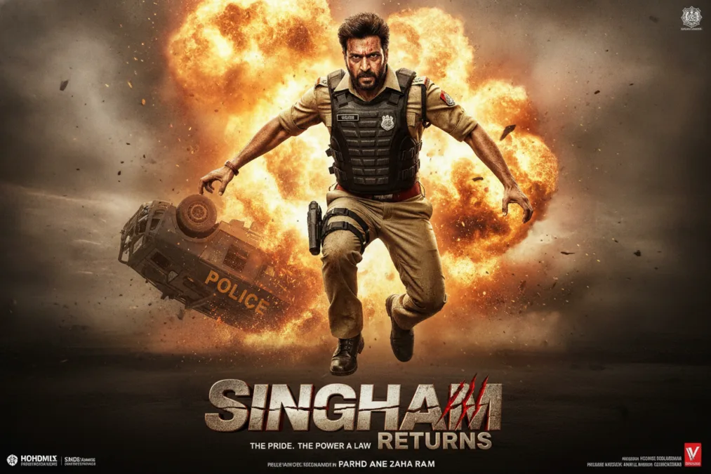 Ajay Devgn Singham Again action movie poster