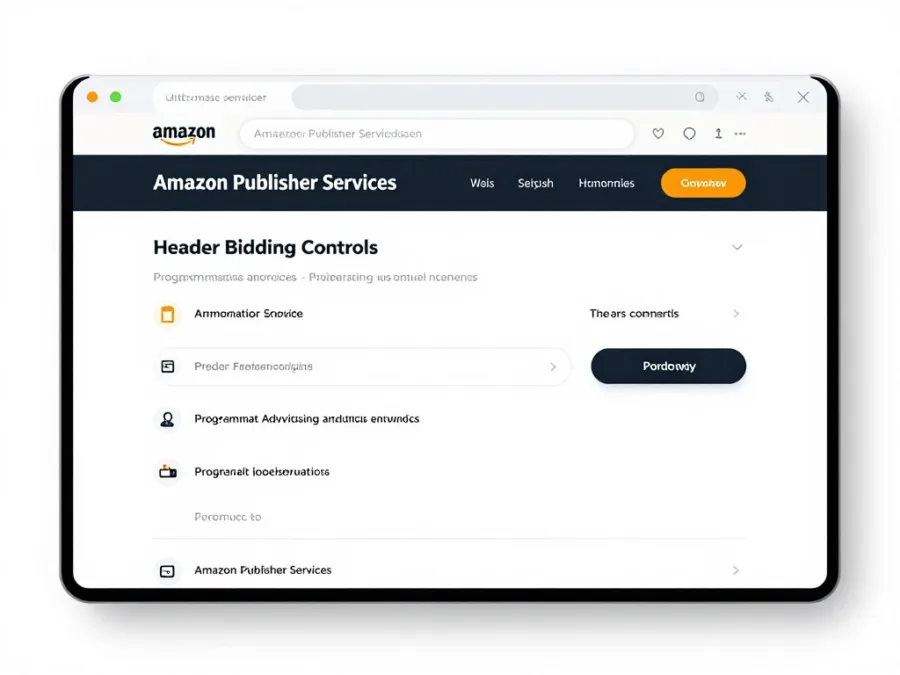 Amazon Publisher Services platform interface