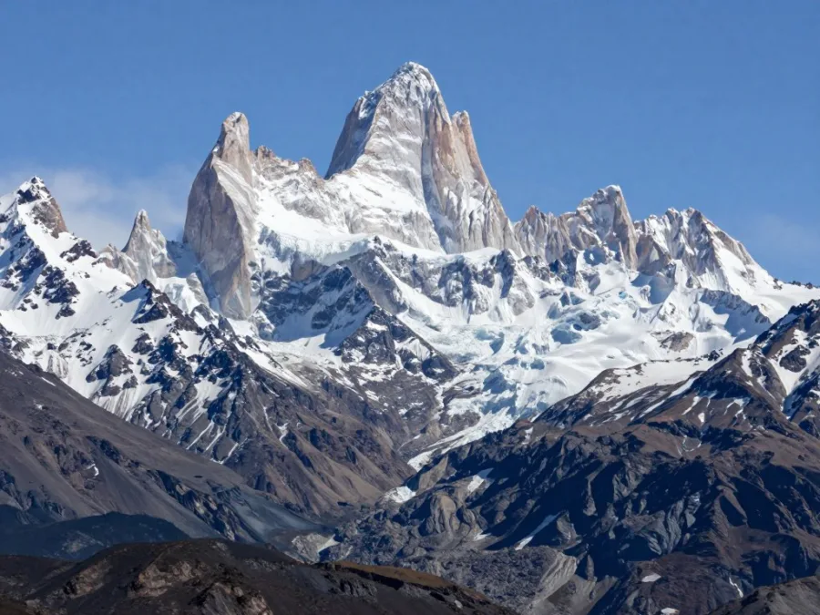 Andes mountains along Argentina-Chile border