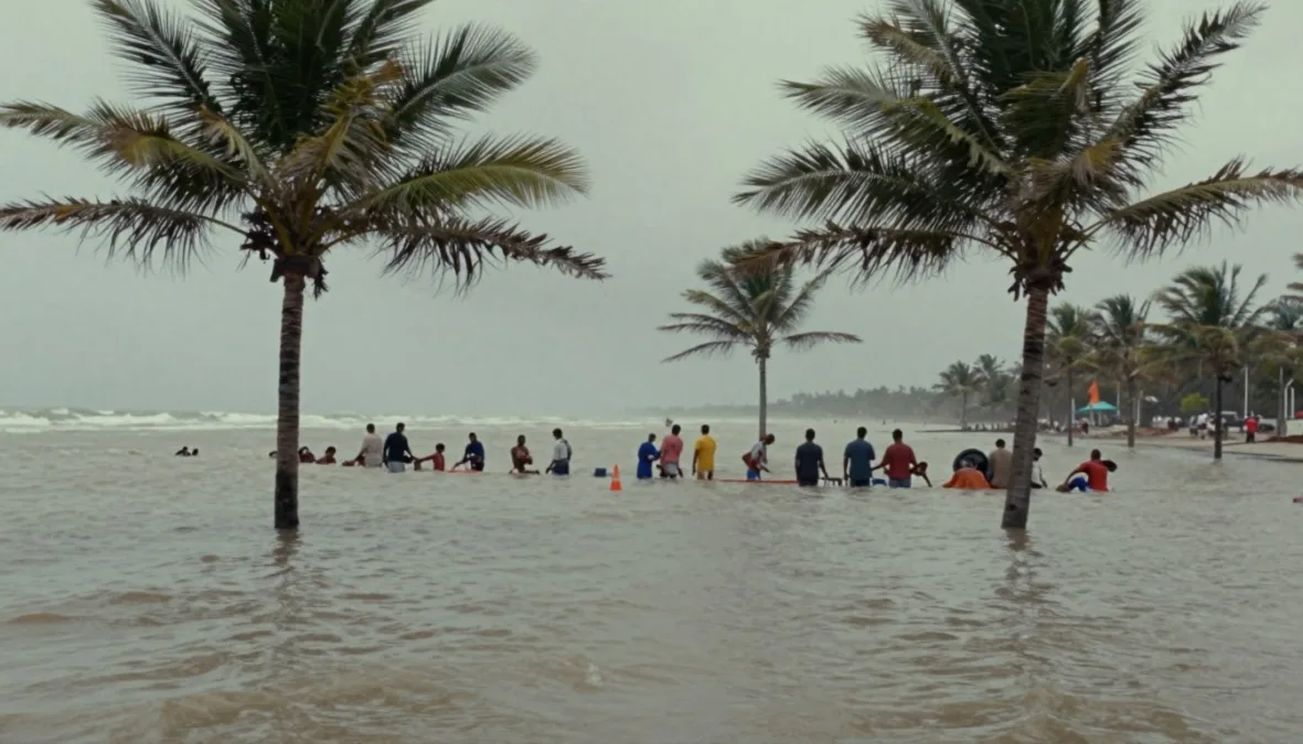 Andhra Pradesh cyclone flood 1970 coastal village