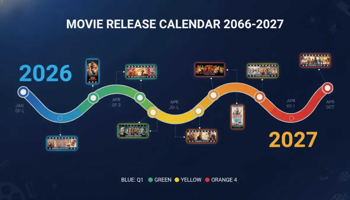 Bollywood movies 2026-2027 release calendar infographic